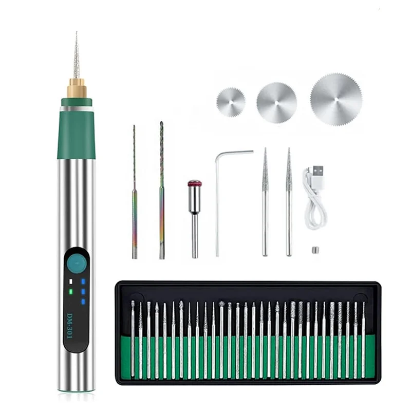 Y17A 1Set DIY Graveren Pen Graveren Tool Draadloze Elektrische Graveren Pen Draagbare Ambachtelijke Pen Voor Metaal, Hout en Plastic