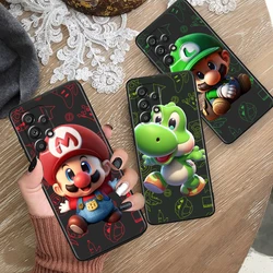 Japan Super Mario Art For Samsung A53 A52 A33 A32 A51 A71 A21S A13 A73 A50 A22 A23 A03 A72 A54 A12 5G Black Phone Case