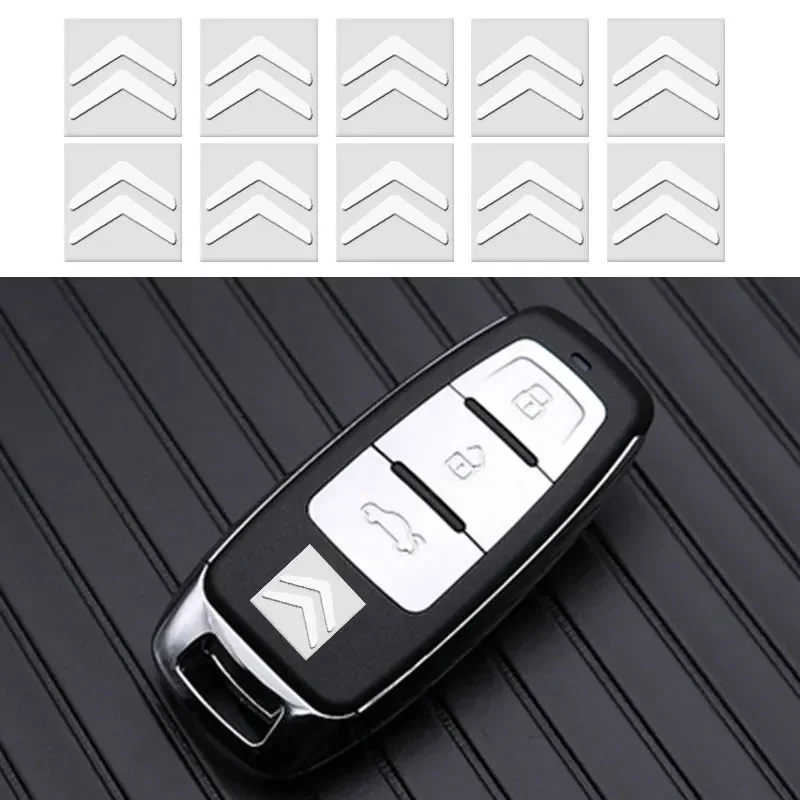5Pcs Aluminium Metal Car Key Emblem Stickers FitFor Citroen C4 C3 C5 Aircross C1 Berlingo Jumper ZX Xsara 2 Spacetourer Numero 9