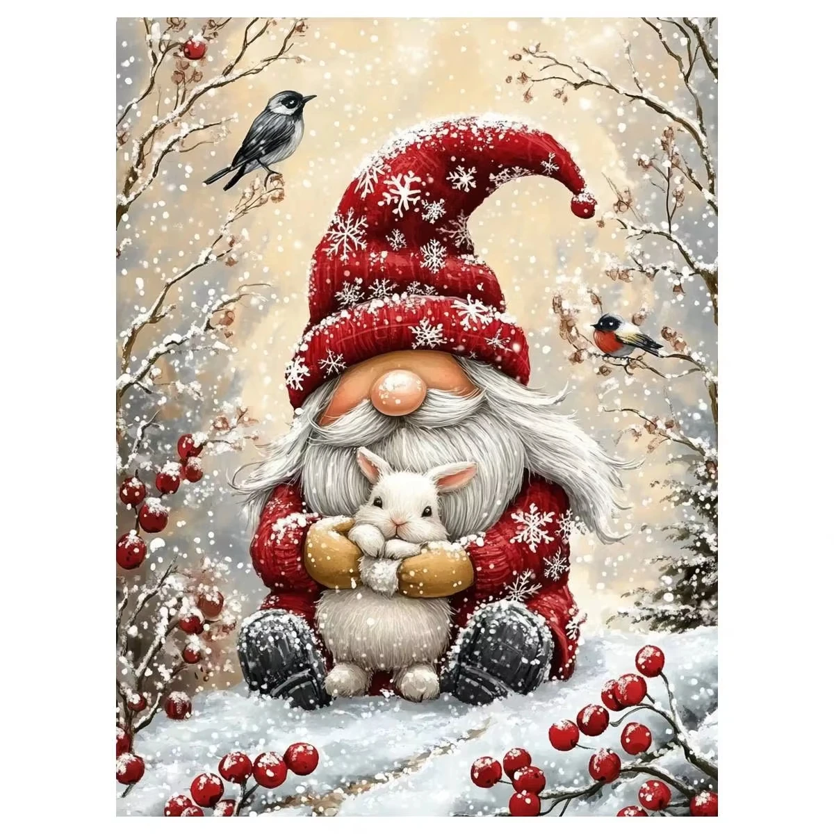 Ölgemälde nach Zahlen, Weihnachtsmann-Set, Zahlenmalerei auf Leinwand, DIY-Bilder nach Zahlen, ungerahmt, Heimdekoration, Festtagsgeschenk