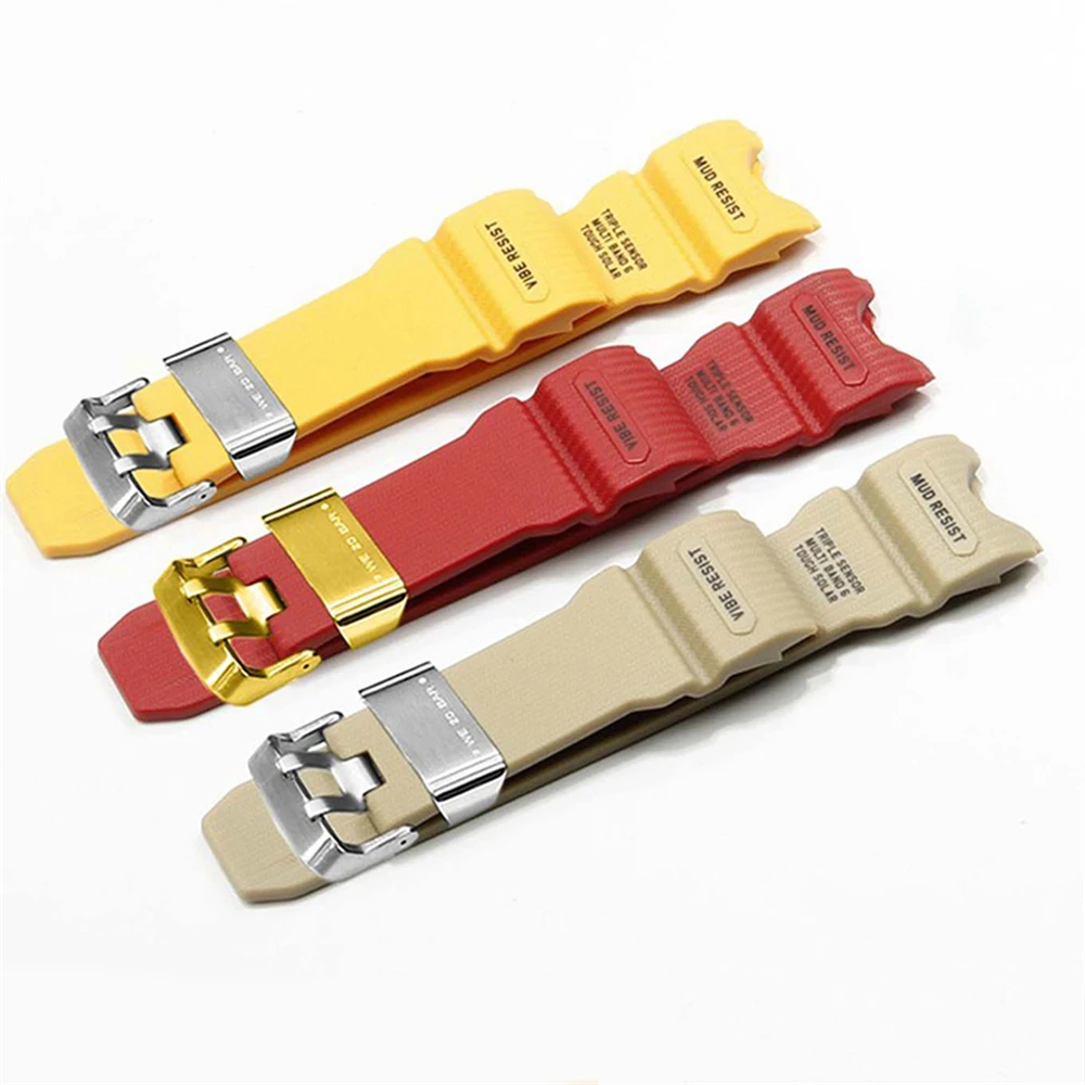 TPU Wrist Band Strap For GWG 1000GB Sport Watchband Bracelet for gwg1000-gb GWG-1000GB Metal ring solid color strap Belt Ear Pi