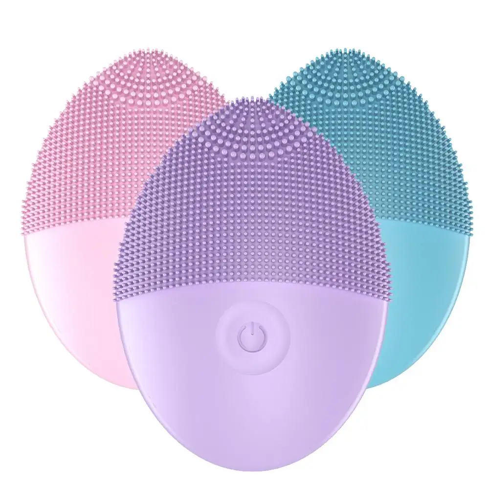 Electric Deep Pore Vibration Advanced Sonic Gentle Facial Brush Cleanser Silicone Brush Skin Massager Cleansing Efficient