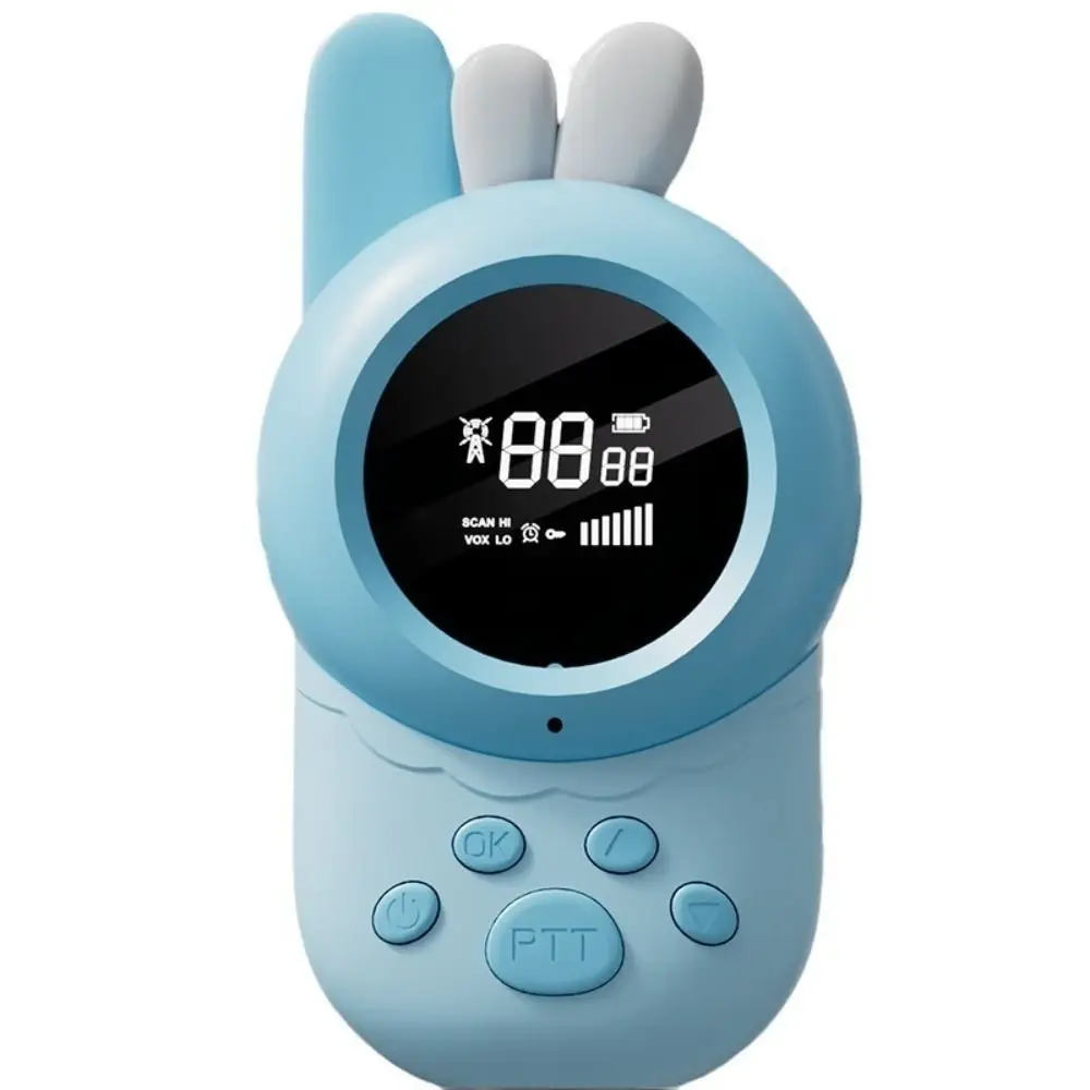 Walkie-talkie wireless Trasmissione audio da 3 km Cartone animato ad alta definizione Display a lettura rapida Regalo di compleanno educativo