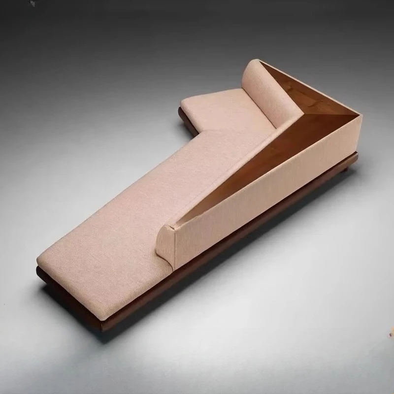 

Solid wood creative fabric corner sofa light luxury hotel soft decoration sales department