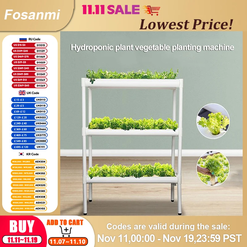 

Комплект системы выращивания гидропоники, 3 слоя/12 трубок, 108 объектов, гидропонное садовое оборудование для выращивания овощей и трав из ПВХ-труб