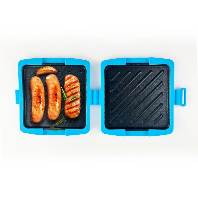 Electric microwave sandwich baking pan, new non-stick high temperature resistant quick heat light meal baking tool