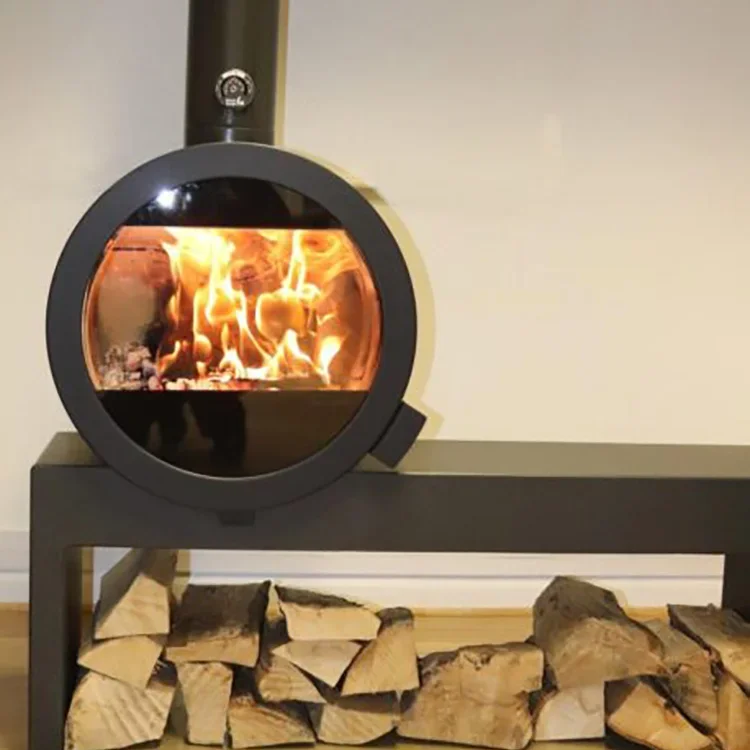 Chimeneas colgantes montadas en el techo modernas, quemador de leña suspendido, estufa de leña personalizada para interiores