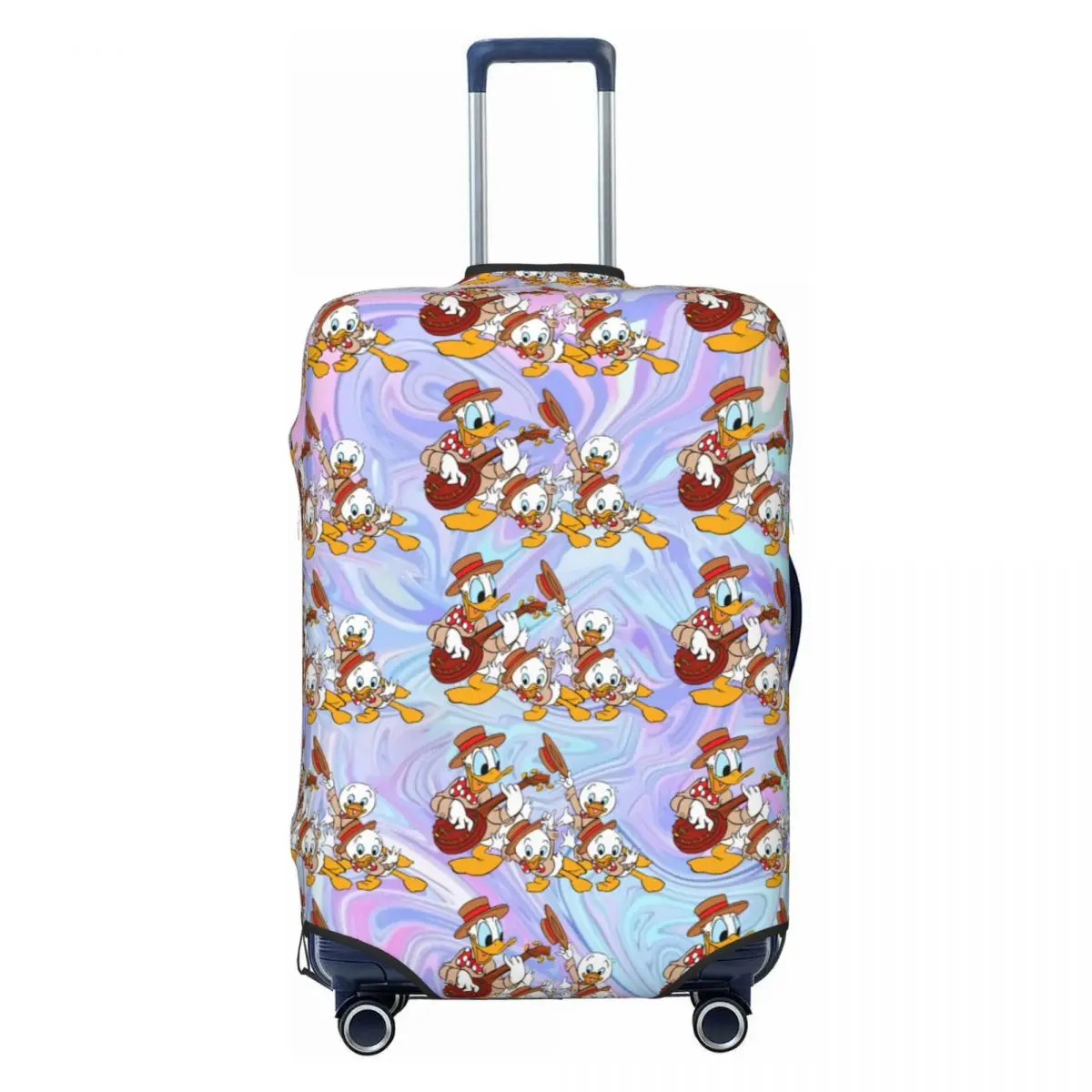 

Happy Donald Duck Travel Luggage Cover Dust Proof Suitcase Cover Protector Fit 18-32 Inch