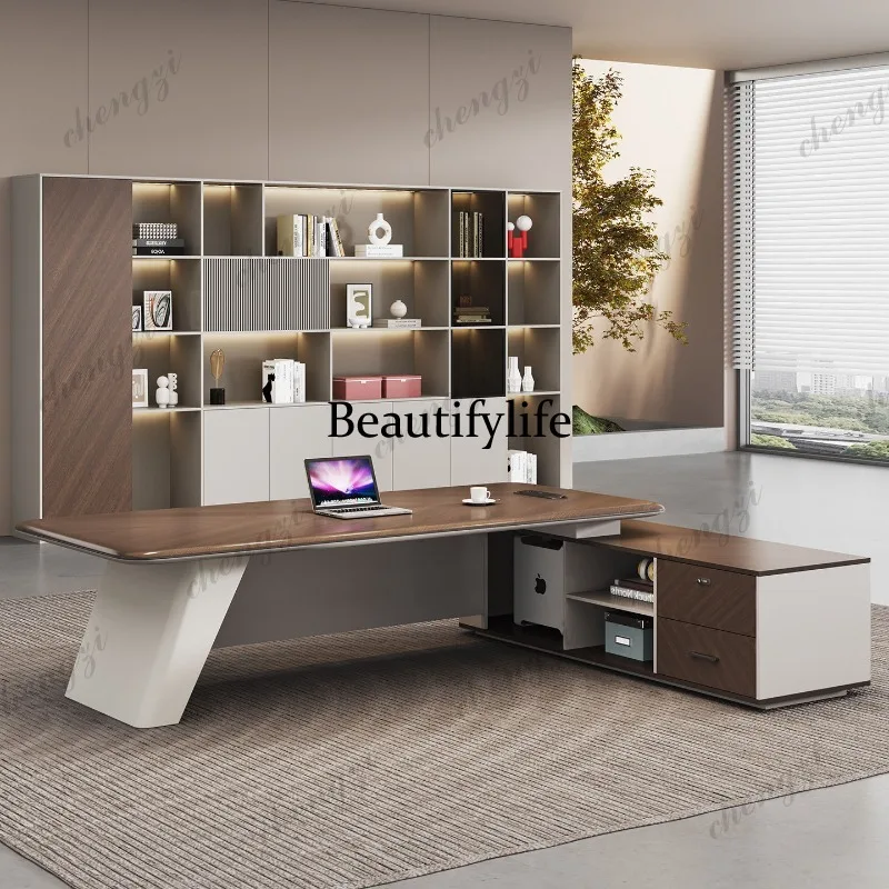 F181 Boss Desk Senior Sense President Desk Large ClassOffice Manager Supervisor Desk