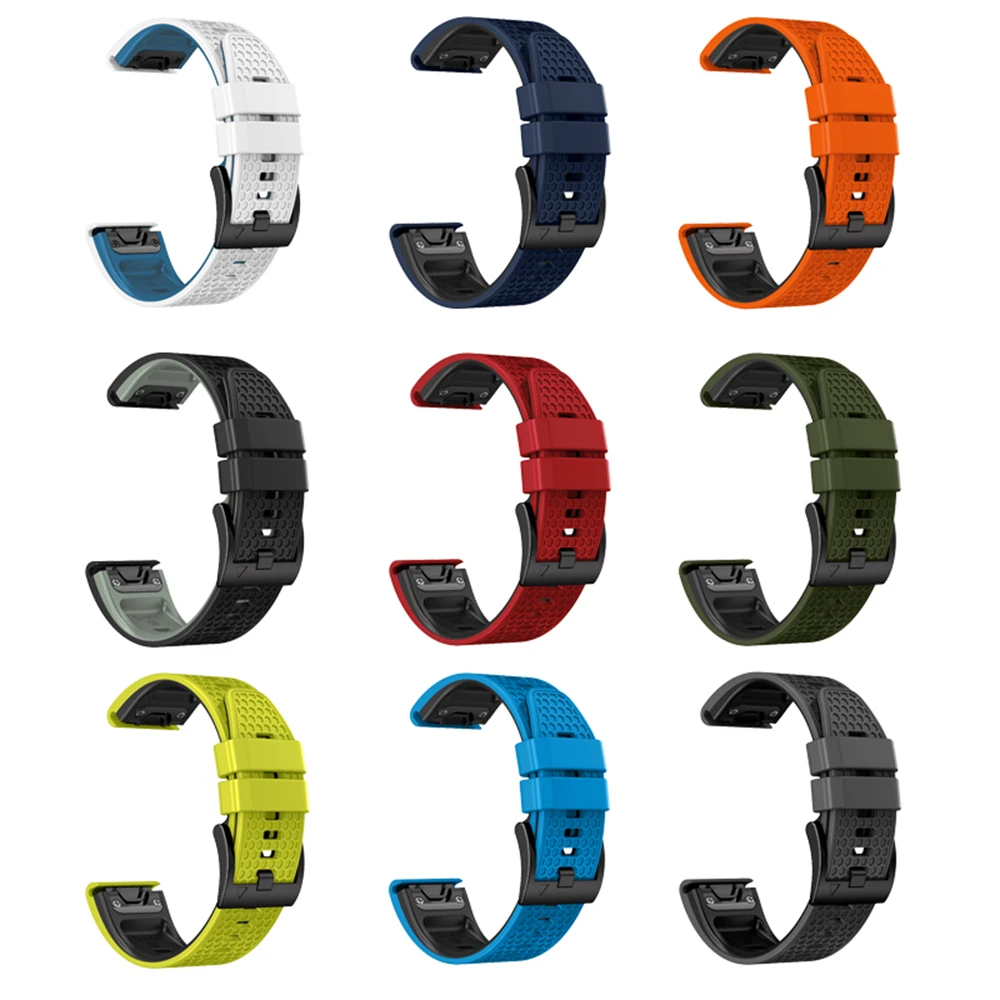 22mm 26mm Sports Silicone Strap For Garmin Instinct 2X Strap Forerunner 965 935 S60 S62 S70 Band Quick Fit Wristbands Accessorie