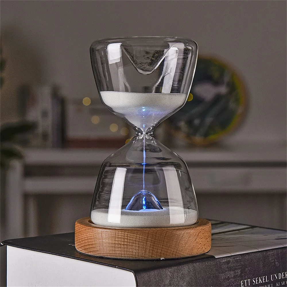 12-Color LED Hourglass Night Lamp, 15-Minute Timer, 2-in-1 Hourglass Timer Night Sleep Light, Suitable For Families And Children