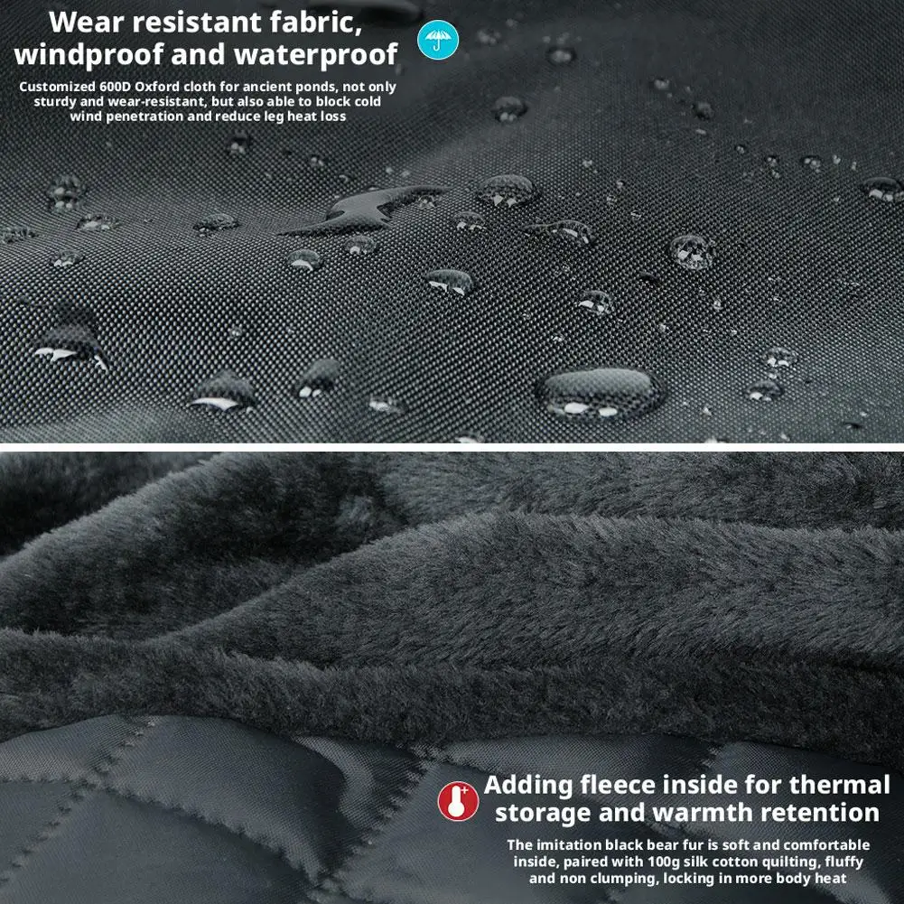 

Scooter Windshield Leg Warmer Cover Anti-Drift Windproof Waterproof Warm Thermal Pad for Motorcycle Electric Bike Winter Ri P2F0