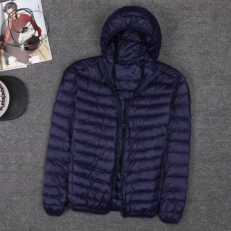 

Portable Lightweight ort Men's Cotton Jaet Autumn Winter New Sle Thin Silk Cotton Filling Stand Collar Travel Friendly