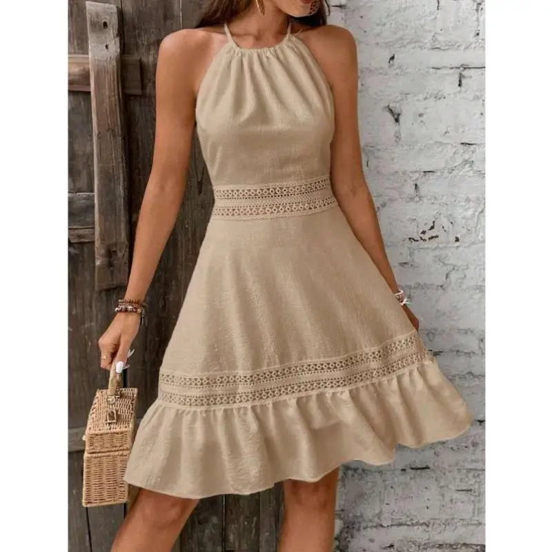 L 8850 Cross-Border New Sle Lace Bal Skirt Splicing Dissolving Design Casual Sportswear Set Autumn Seven-Quarter Sve