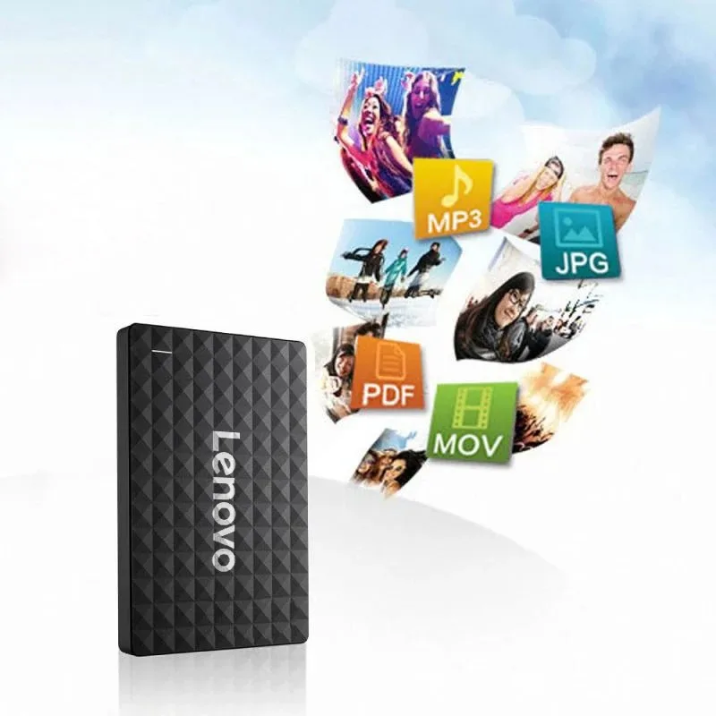 Lenovo Original External Hard Drive 1TB 2TB Portable SSD USB 3.1 External Hard Disk Mobile Solid State Drive For Laptops/MAC/PC