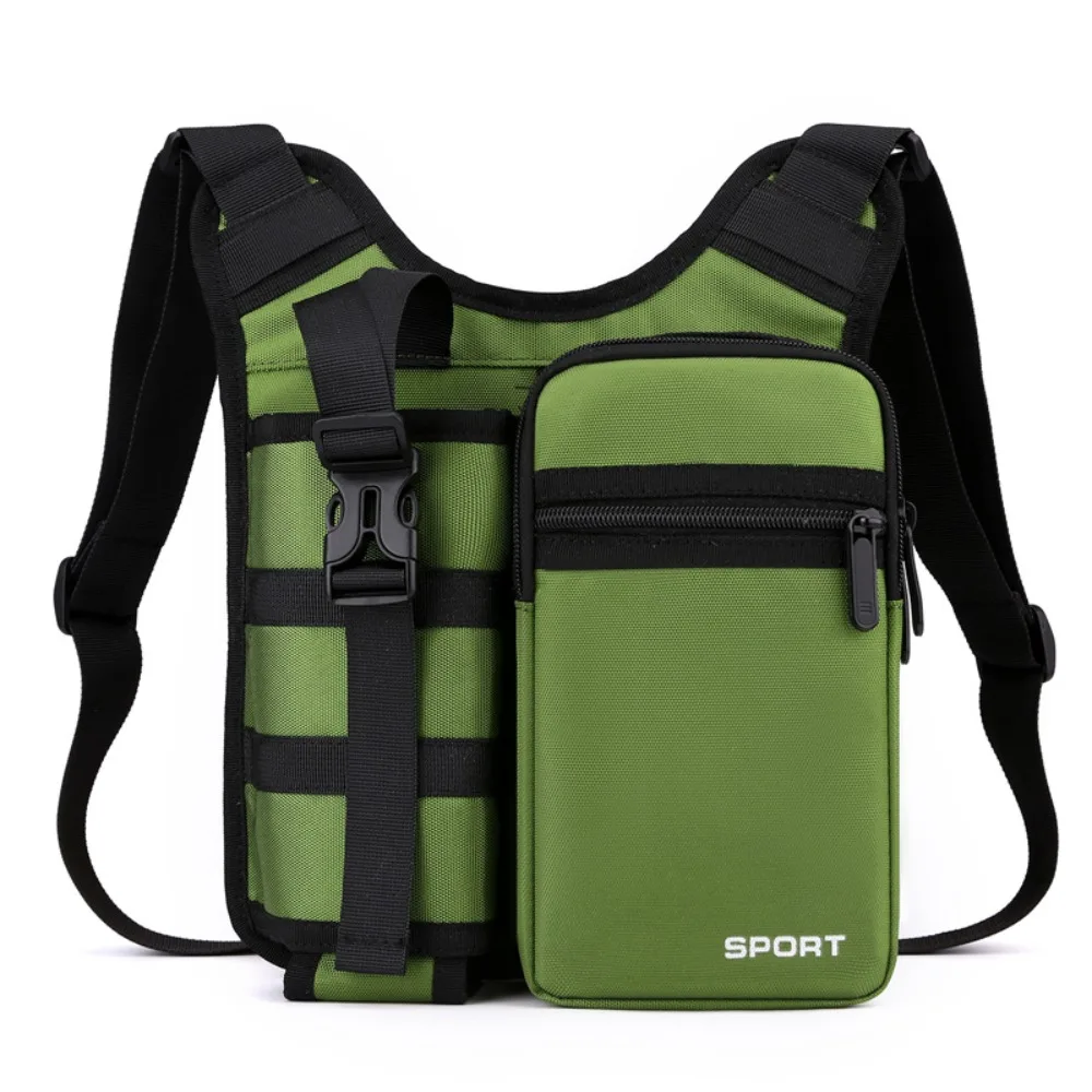 Multi-purpose Oxford Shoulder Bag Wear Resistant Ultralight Portable Messagers Bag Stylish Waterproof Riding Chest Bag Camping