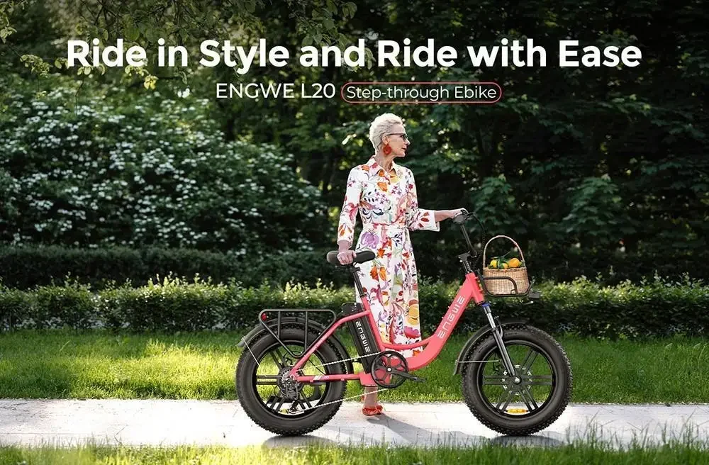 ENGWE L20 Electric Bike Mountain Bicycle  20*4.0 inch Fat Tire 250W Motor 25km/h Max Speed 48V 13Ah Battery 140km Mileage EBike