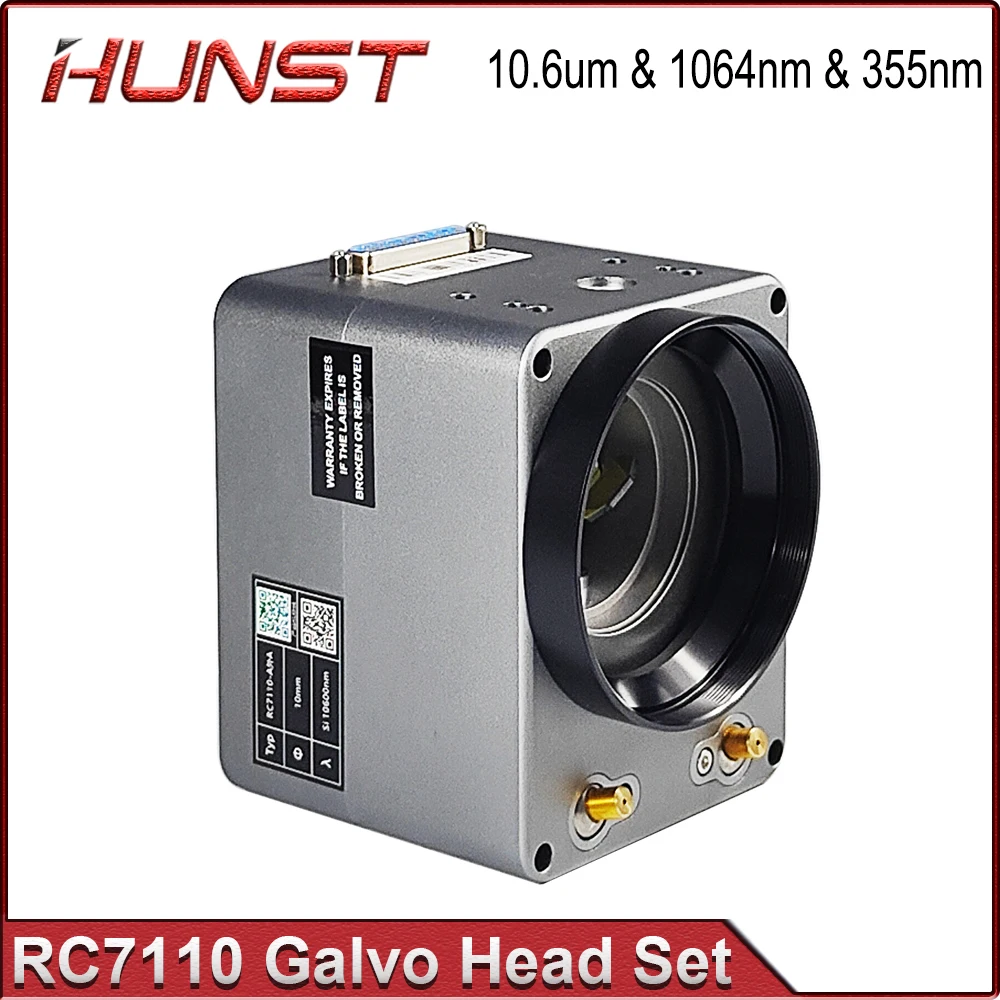 HUNST RC7110 Set di lenti galvanometriche per Scanner Laser 10.6um e 1064nm e 355 nm 10mm con alimentatore per macchina per marcatura Laser