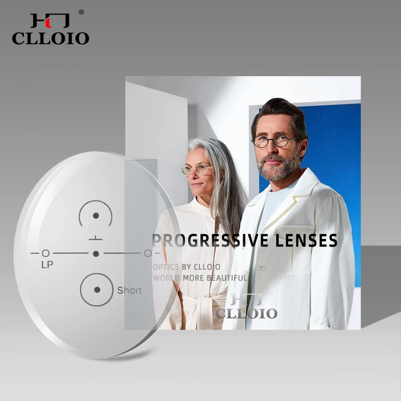 

CLLOIO Progressive Multifocal Lenses 1.56 1.61 1.67 1.74 Anti Blue Light HD Bifocal Optical Prescription Myopia Hyperopia Lens