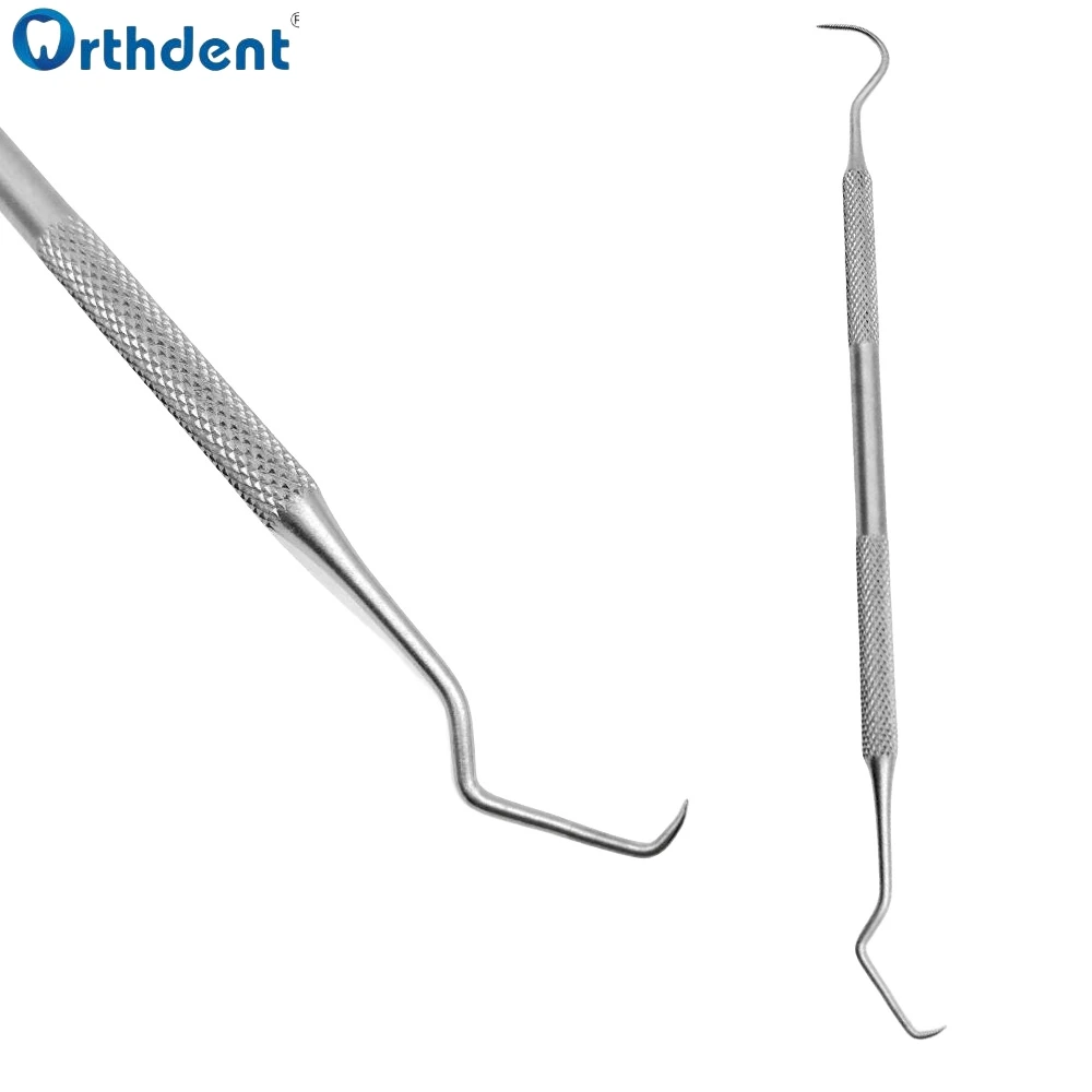 1/5Pcs Dental Probe Double Ends Stainless Steel Tooth Care Oral Teeth Clean Hygiene Explorer Probe hook Dentist Scraper Remover