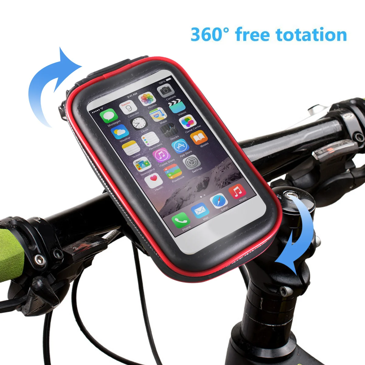 

Waterproof Bag Handlebar Bike Bag with High Touch Screen Window Phone Holder Storage Pockets for Boating Swimming Beach Kayaking