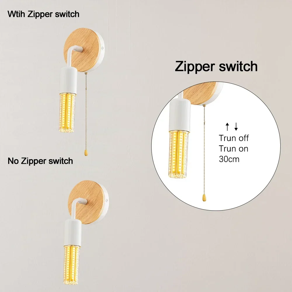 

Vintage Wall Lamp With switch E27 Base Industrial AC90-260V Light for Indoor Lighting Adjustable Retro Loft bedroom light