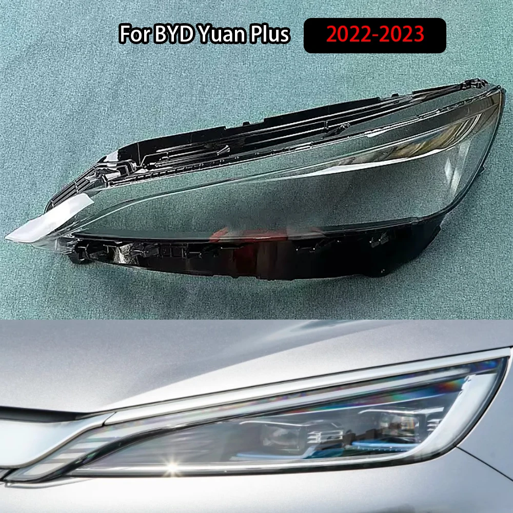 

For BYD Yuan Plus 2022-2023 Headlight Cover Transparent Headlamp Lamp Shell Lens Replace Original Lampshade Plexiglass