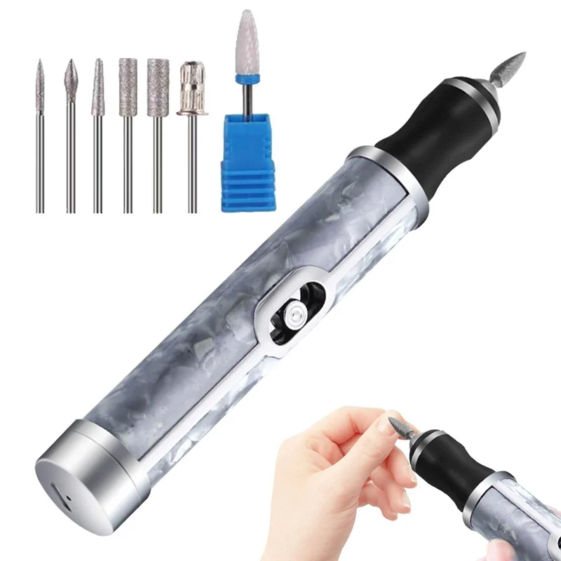 BBNV-электрическая пилочка для ногтей, толстые ногти на ногах, 4 скорости, беспроводной акриловый инструмент для ногтей, набор шлифовальных машин для ногтей для толстых ногтей