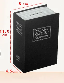 Security Safe Lock Cash Money Coin Storage Jewellery Key Locker for Kid Gift Dictionary Mini Safe Box Book Money Hidden Secret