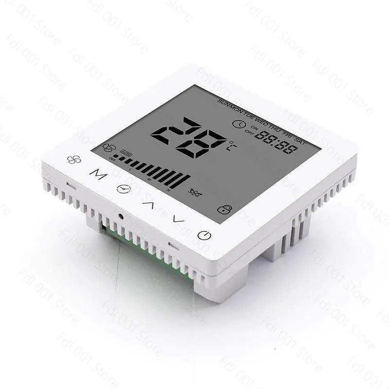 RS485 Real Time Monitoring Temperature Filter Reminder Function Fan Coil Unit Thermostat 3 Speed Fan Switch Controller