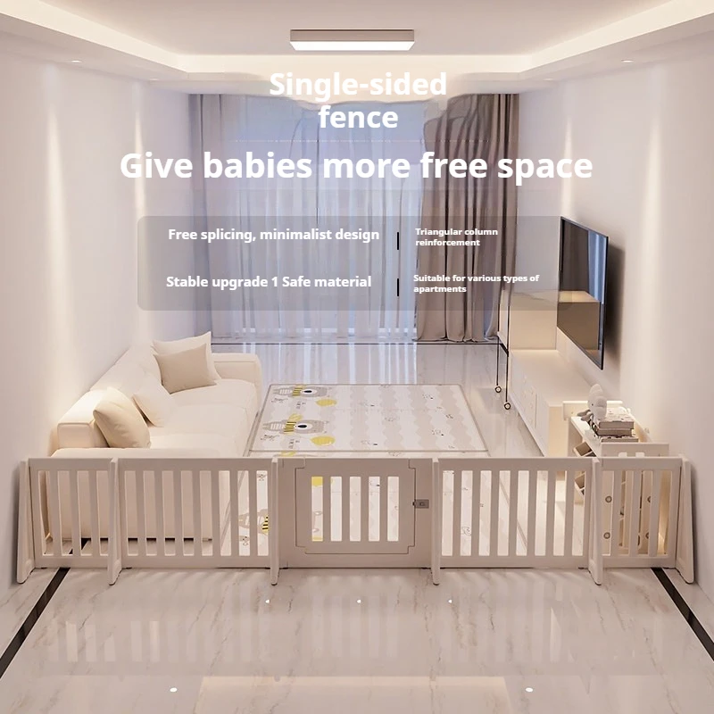 Baby Playpen Portable Foldable Expandable Baby Playpen Gate Safety Barrier Easy Install Indoor Outdoor Non Slip Pressure Mount - view 2