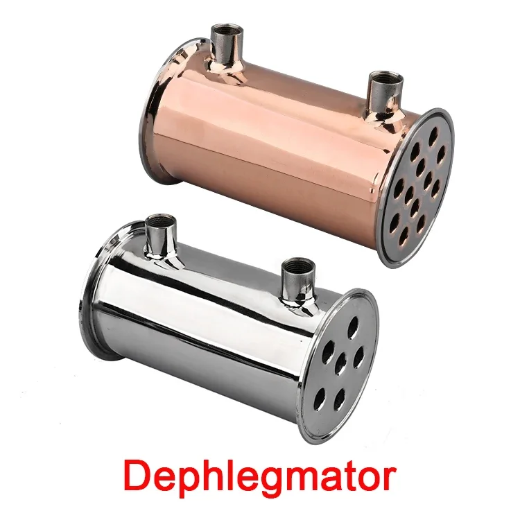 Red copper sterilization alcohol distiller reflux distillation condensing tower view 6