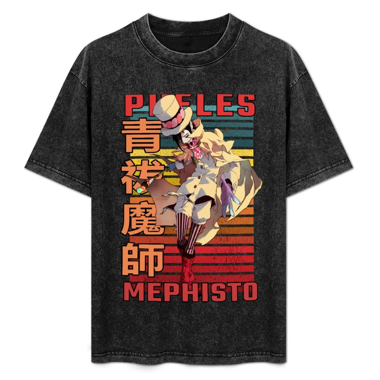 Camiseta Mephisto Pheles Blue Exorcist con diseño retro de anime, camiseta para todas las ocasiones