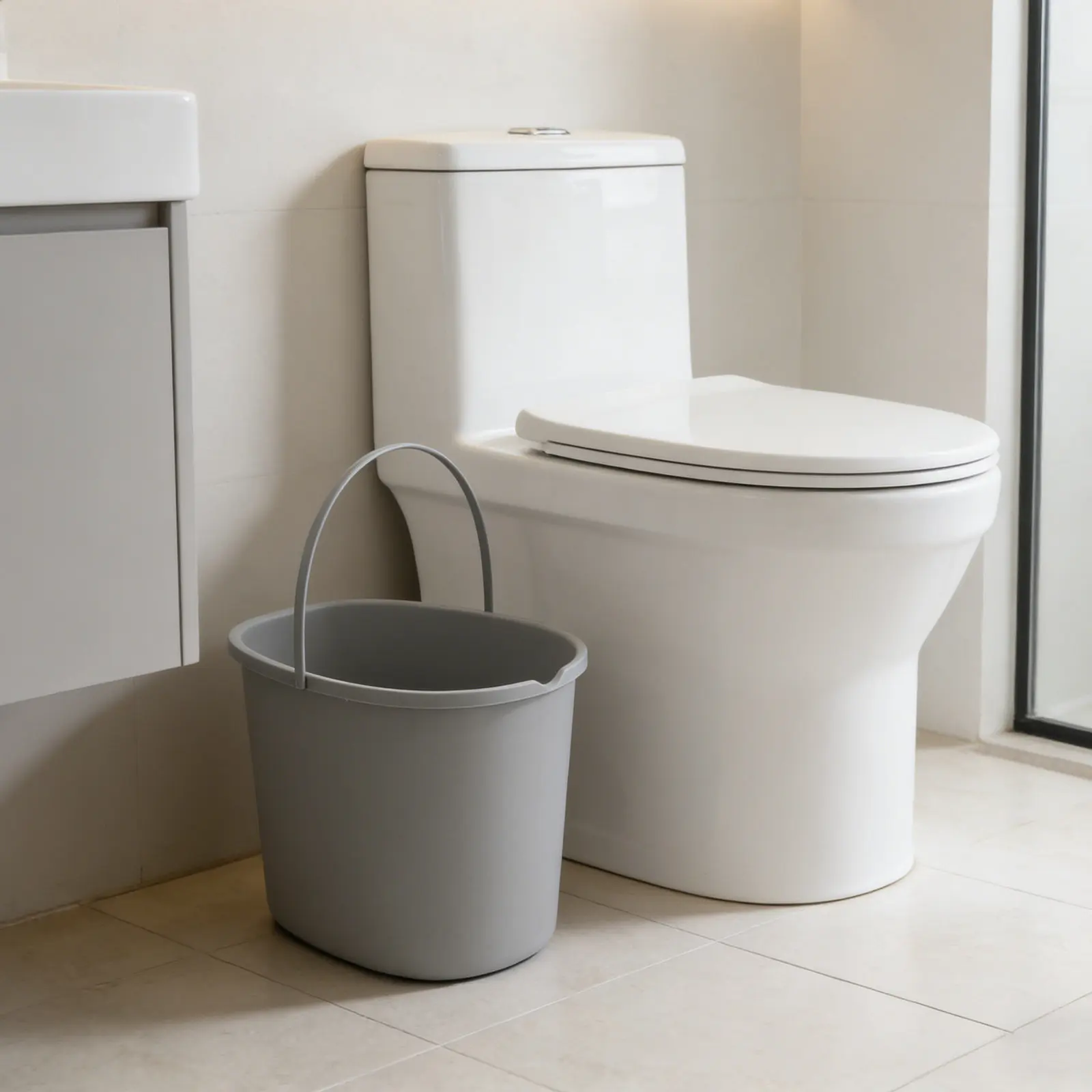 Portable Bedside Commode Chair Bucket Splash Guard Toilet Bucket Replacement for Elderly Seniors Pregnant Women Bathroom Potty