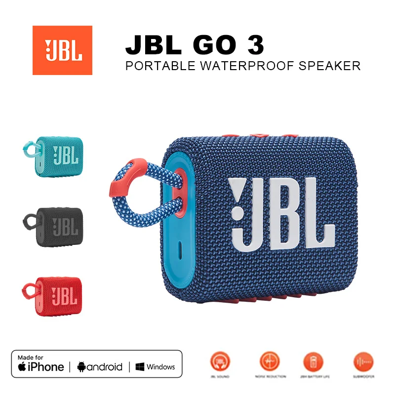 Original JBL Go3  Portable Waterproof Speaker  Wireless Bluetooth Speaker portable mini speaker Outdoor Wireless Speakers