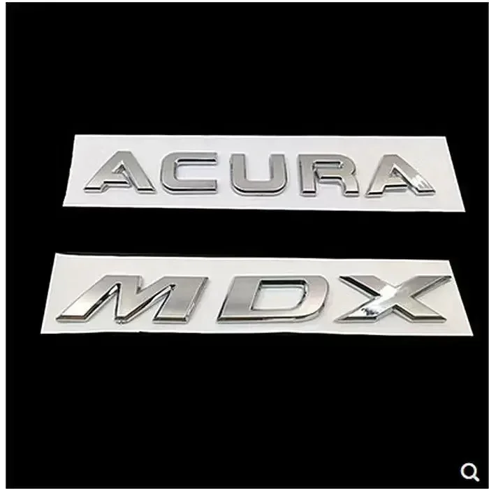 Suitable for Acura mdx RDX Trunk Lid Chrome rear standard aspec hybrid logo sh-awd 4WD TSX modified Emblem Badge Sticker