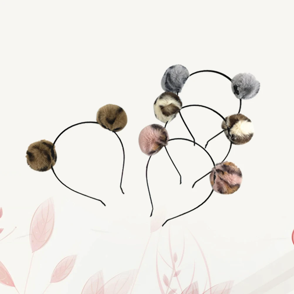 

4pcs Leopard Print Hair Headband Kids Autumn Winter Party Costume Cosplay Accessory Hairband For Girls Adults Bee