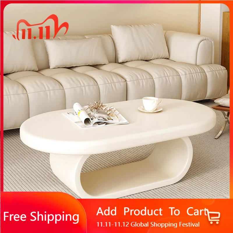 

Белый кремовый приставной столик, простой модный низкий стильный универсальный журнальный столик для ожидания, украшение Mesa, вспомогательные товары для дома
