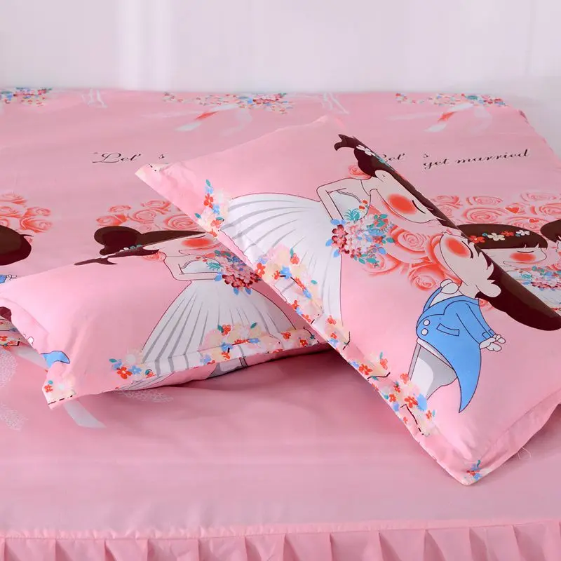 Floral Pattern Pillow Cover Case For Adults Students Dormitory Single Size Korean Style Velvet Thick Cute Envelope Design