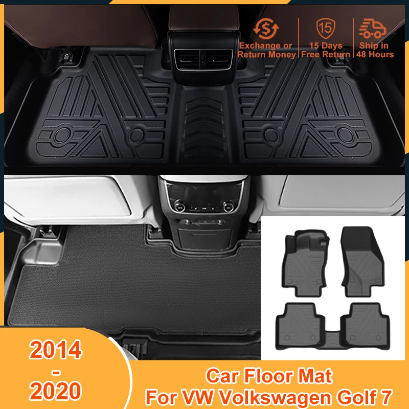 

2014-2020 for VW Volkswagen Golf VII 7 2014 2015 2016 2017 2018 2019 2020 Accessories TPE Floor Mats Scratch Waterproof Foot Pad