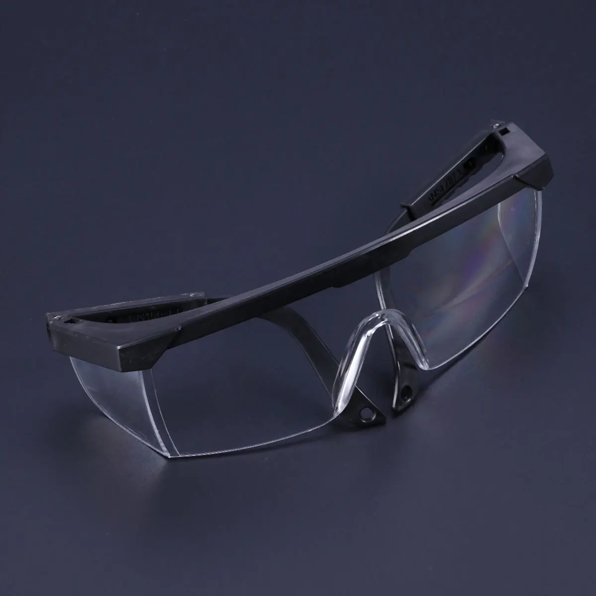 

Splash-Proof Goggles Uv Protection Pc Lens Dust Wind Proof High Impact Resistance Black Frame White Lens For Outdoor