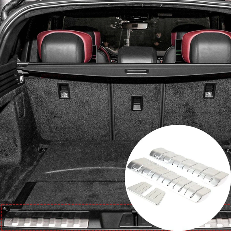 

For Range Rover Sport 2023-2024 Car Interior Rear Guard Panel Stainless Steel Trunk Sill Plate Protector Covers Parts Silver