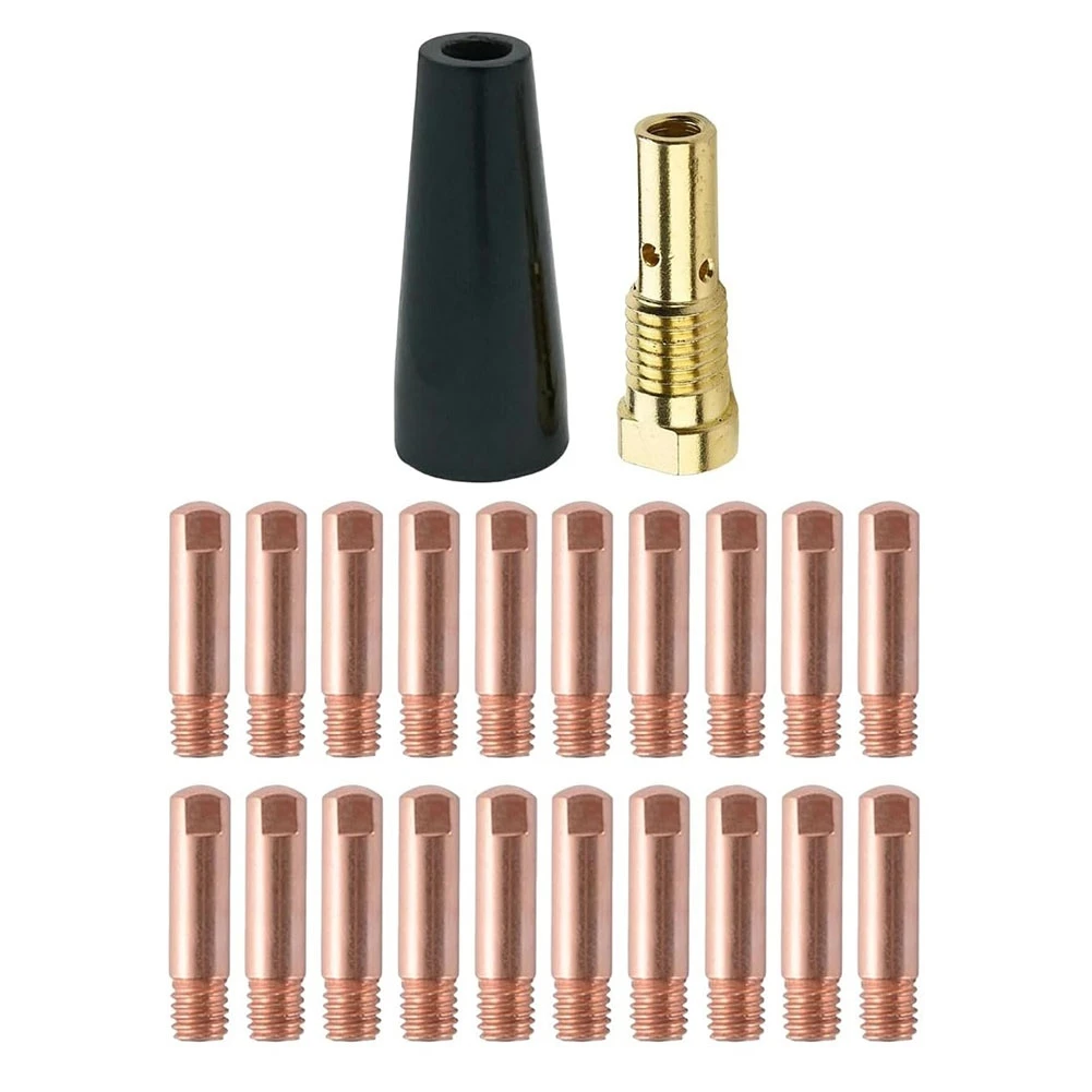 A76I 22 Pcs Flux Core Gasless Nozzle Tips Kit KP1939-1 TITANIUM Easy-Flux 125 Amp Welder 56355 56359 57861 0.8mm