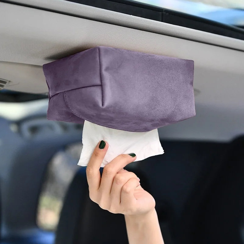 Magnetic suction advanced car tissue box light luxury car roof paper box automatic ceiling car paper drawing
