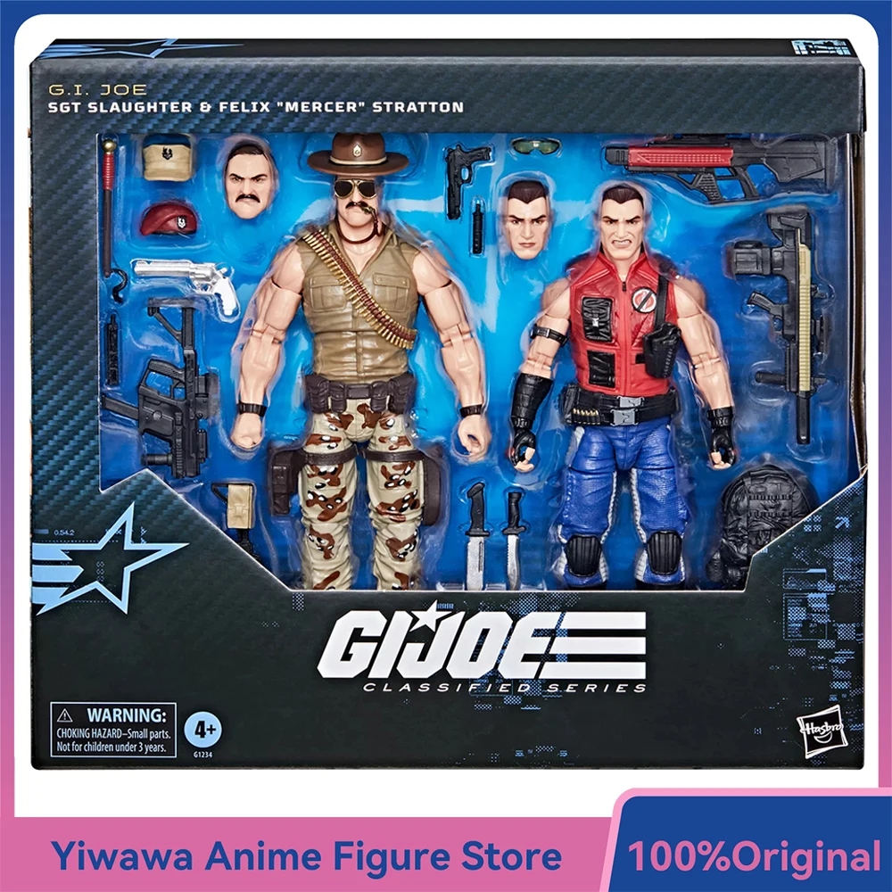 

Hasbro G.I. Joe Classified Series #173 Sgt Slaughter & Felix 'Mercer' Stratton 2-Pack-Set 15cm Anime Soldier Figure Model Toys