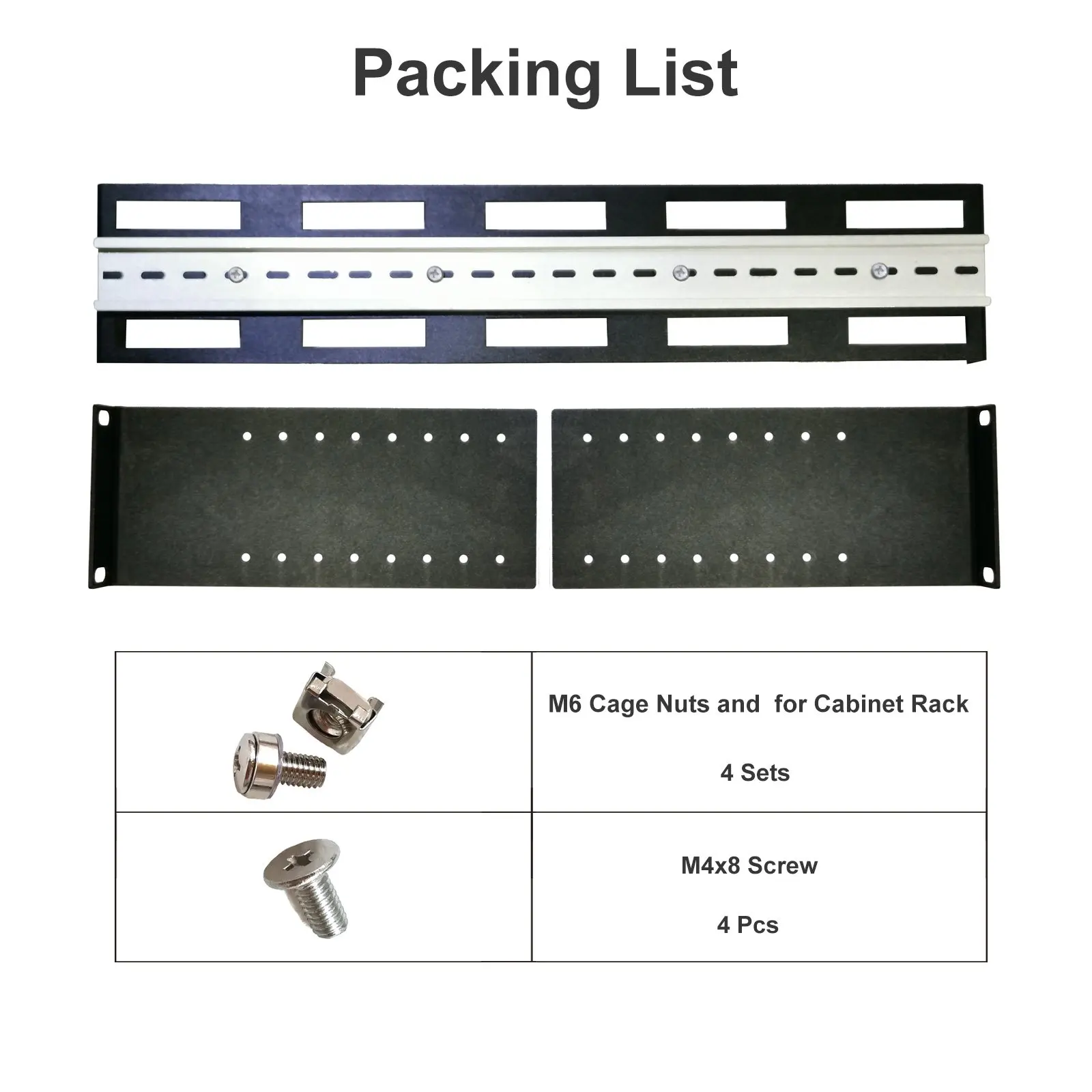 Imagem -06 - Kit de Trilho Din para Montagem em Rack de 19 Polegadas Chassi de Trilho Din Ajustável de Profundidade Suporte de Montagem em Rack de Alumínio para Rack ou Gabinete de 19 Polegadas