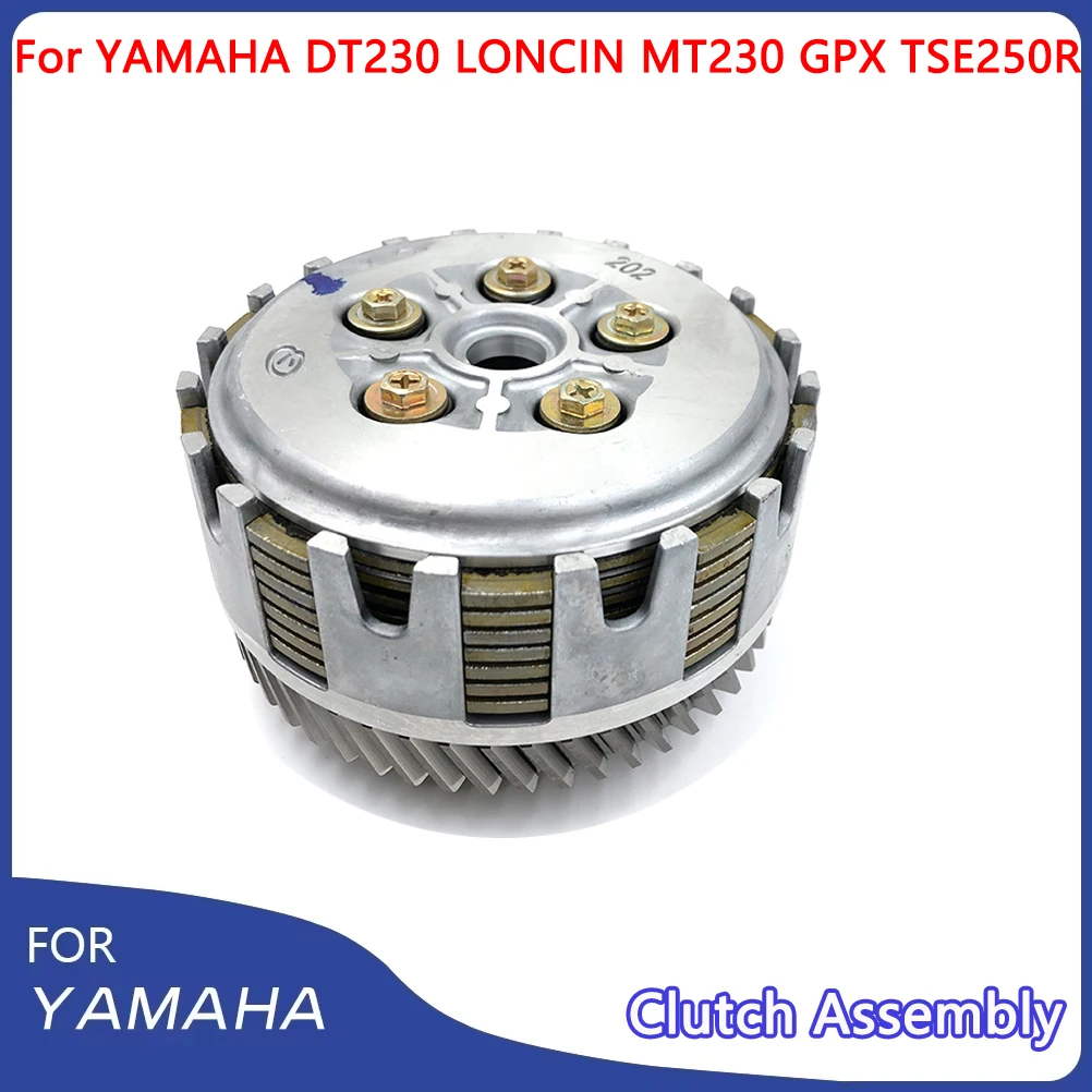 Conjunto de Embrague DT230 para YAMAHA LONCIN MT250 GPX TSE250R, Centro de Embrague, Cubierta Interior, Cubierta Exterior, Transmisión