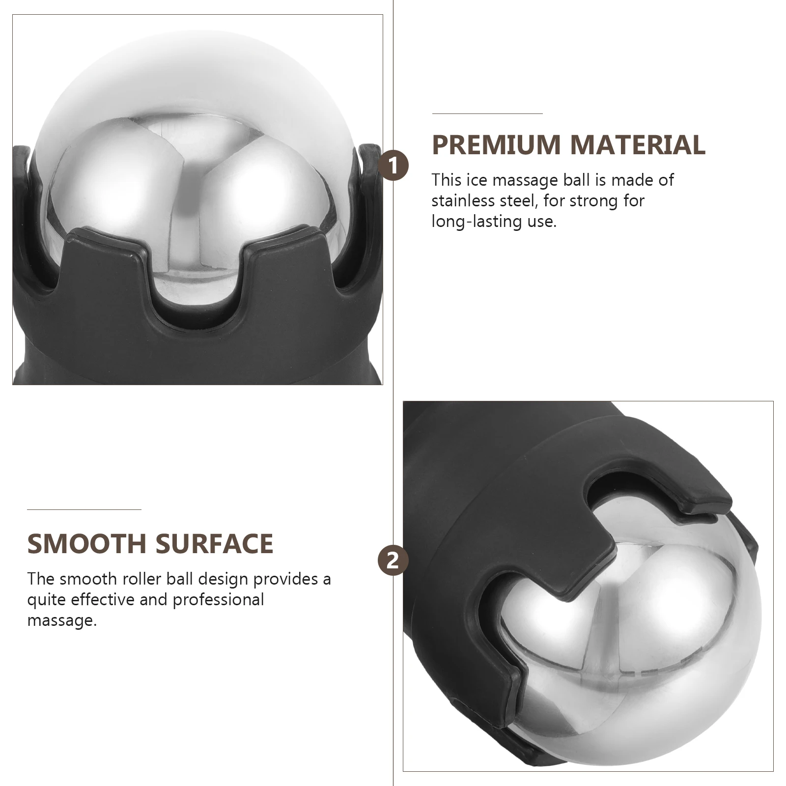 

1pcs Stainless Steel Massage Ball Roller Muscle Relaxer Portable Massager Body Tool Practical Massaging Ball