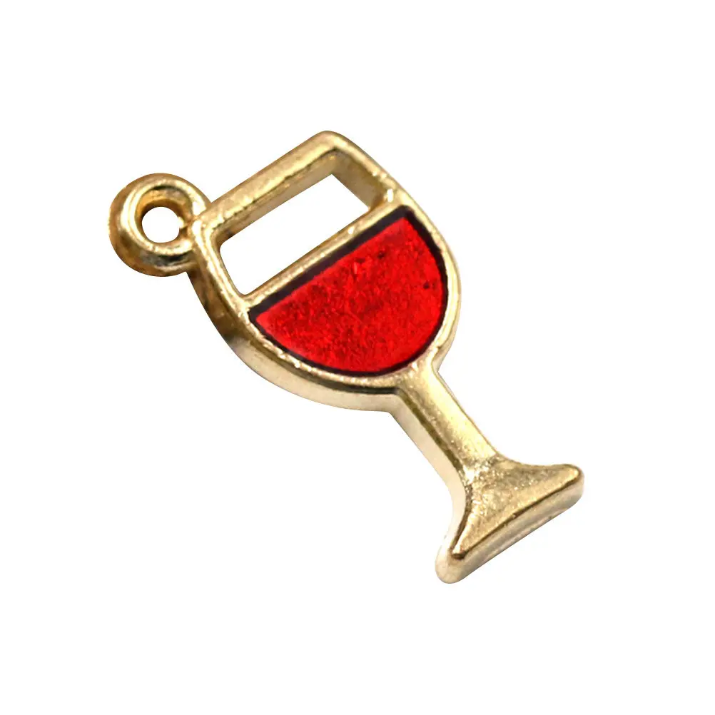 20 Pcs Mini Resin Goblet Charm Jewelry Pendants and Decorations for Making Charms Alloy Necklace