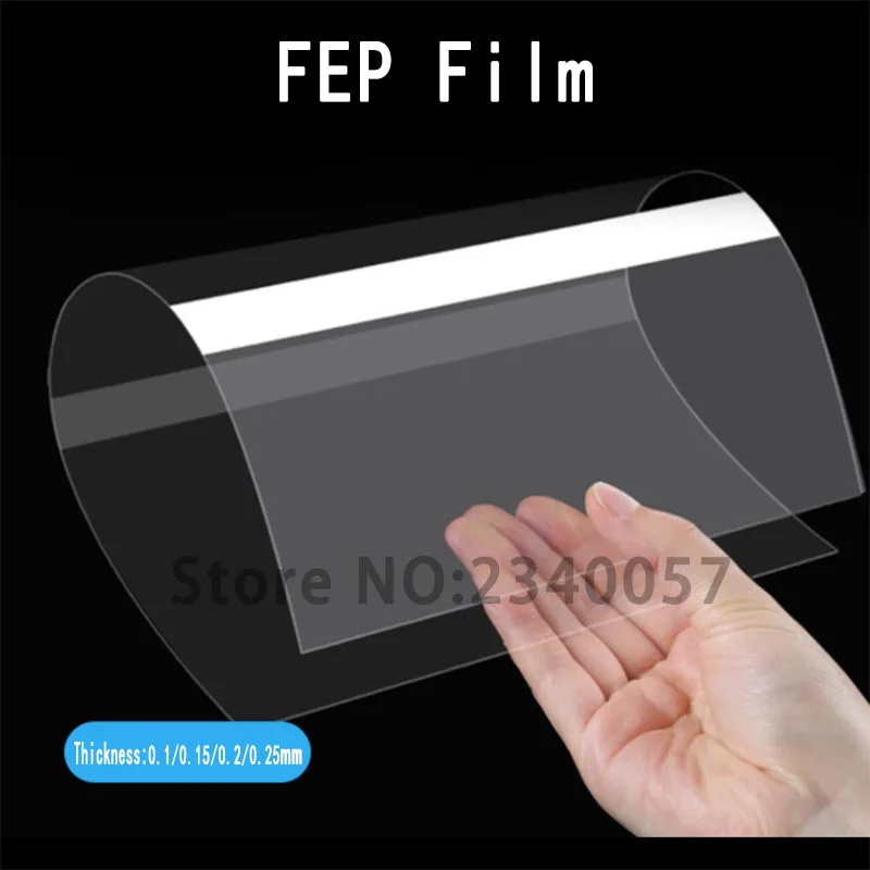 Film FEP transparent, rugosité de surface Delifilm élevée, W300 * L1000mm, 0.015mm, 0.02mm, 0.03mm, 0.05mm, 0.08mm